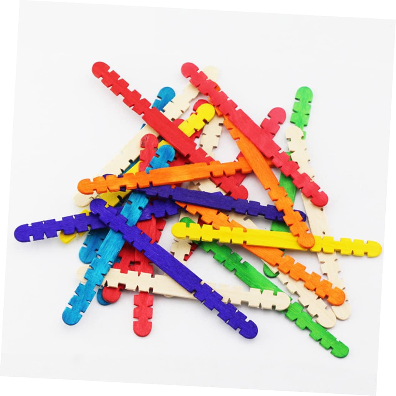 Geçmeli Renkli Abeslang Ahşap Dil Çubuğu Ahşap Sanat Çubukları - Indirimsepeti