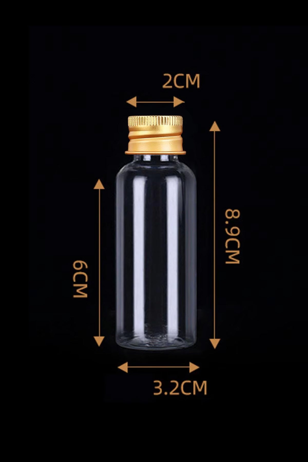 Cam Şişe Gold Kapak Boş Kolonya Parfüm Şişesi 50 cc Seyahat Hediyelik - indirimsepeti