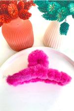 Kadın Pelüş XL Mandal Toka Tüylü Karışık Renk - Indirimsepeti