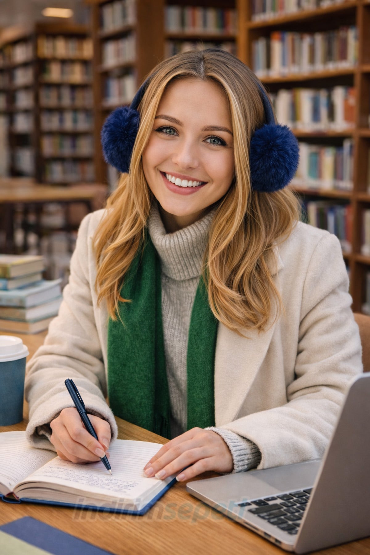 Lacivert Peluş Kulaklık ❄️ Yumuşak & Sıcak Tutan Kışlık Kulak Koruyucu