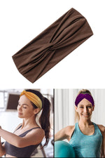 Çapraz Makyaj Yıkama Deniz Sahil Gezi Saç Bandı Ter Saç Bant Penye Kahve - Indirimsepeti