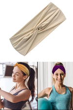 Çapraz Makyaj Yıkama Deniz Sahil Gezi Saç Bandı Ter Saç Bant Penye Krem - Indirimsepeti