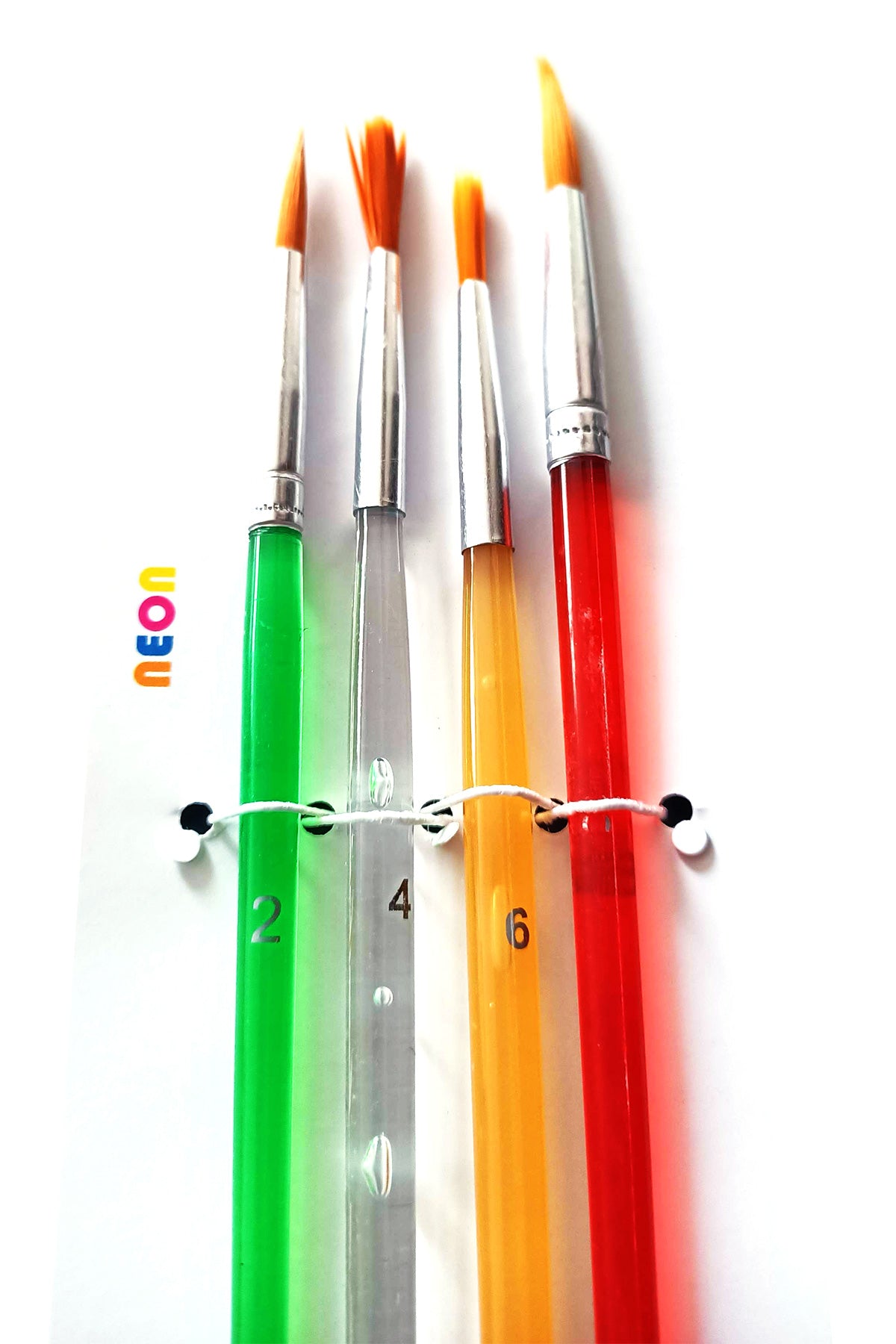 4 Lü Fırça Seti Sulu, Guaj Boya Sivri Uclu Fırça  2-4-6-8 - Indirimsepeti