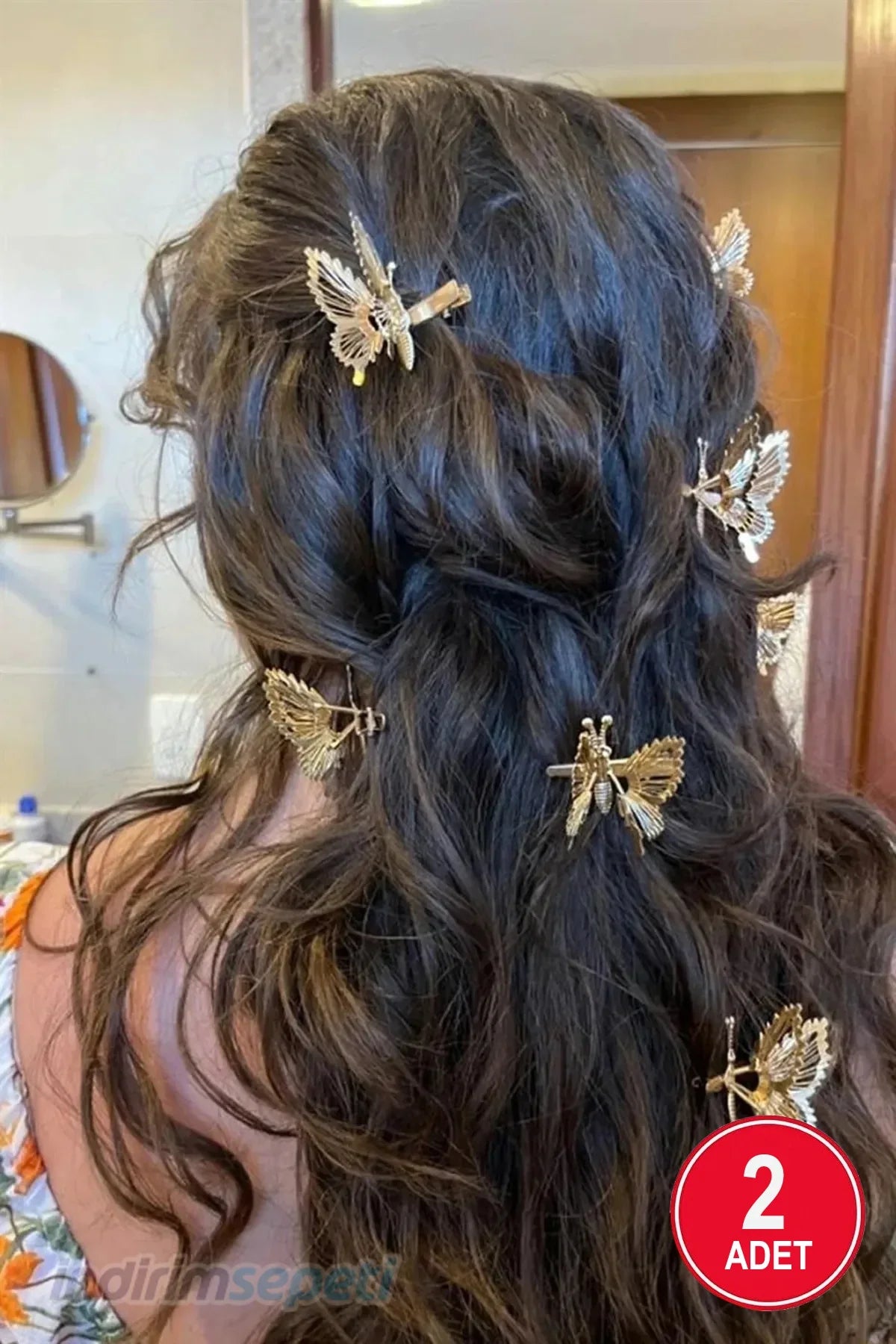 2'li Gold Hareketli Metal Kelebek Toka - Indirimsepeti