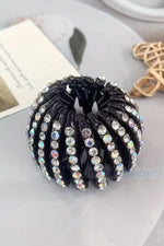 Saç Topuzu Aparatı Renkli Taşlı Saç Tokası Yarım Topuz Yapma Tokası Klipsi Taraklı Saç Toplama Tokası 1 Adet Karışık