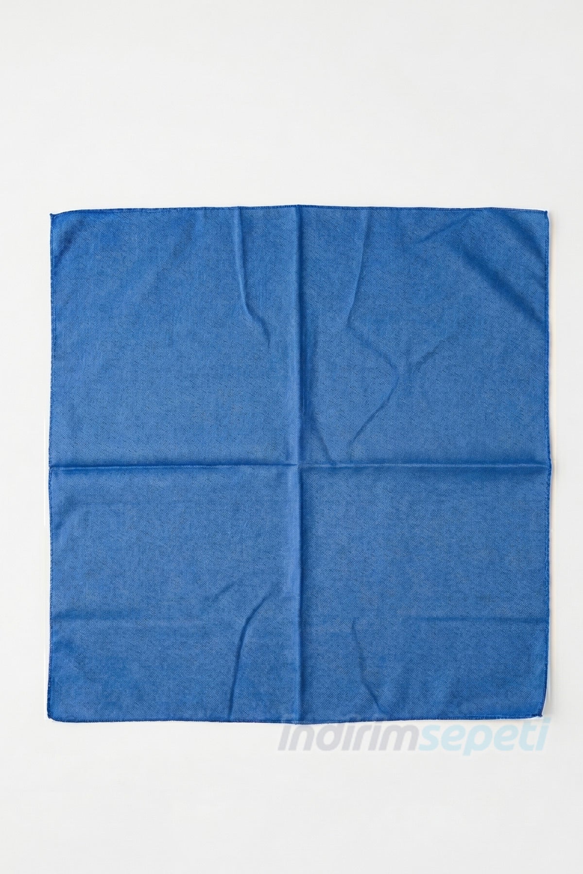 Saks Mavisi Pamuklu Bandana 54x59 cm – Özel Kumaş Özel Dikim Unisex Saç & Boyun Fular - indirimsepeti