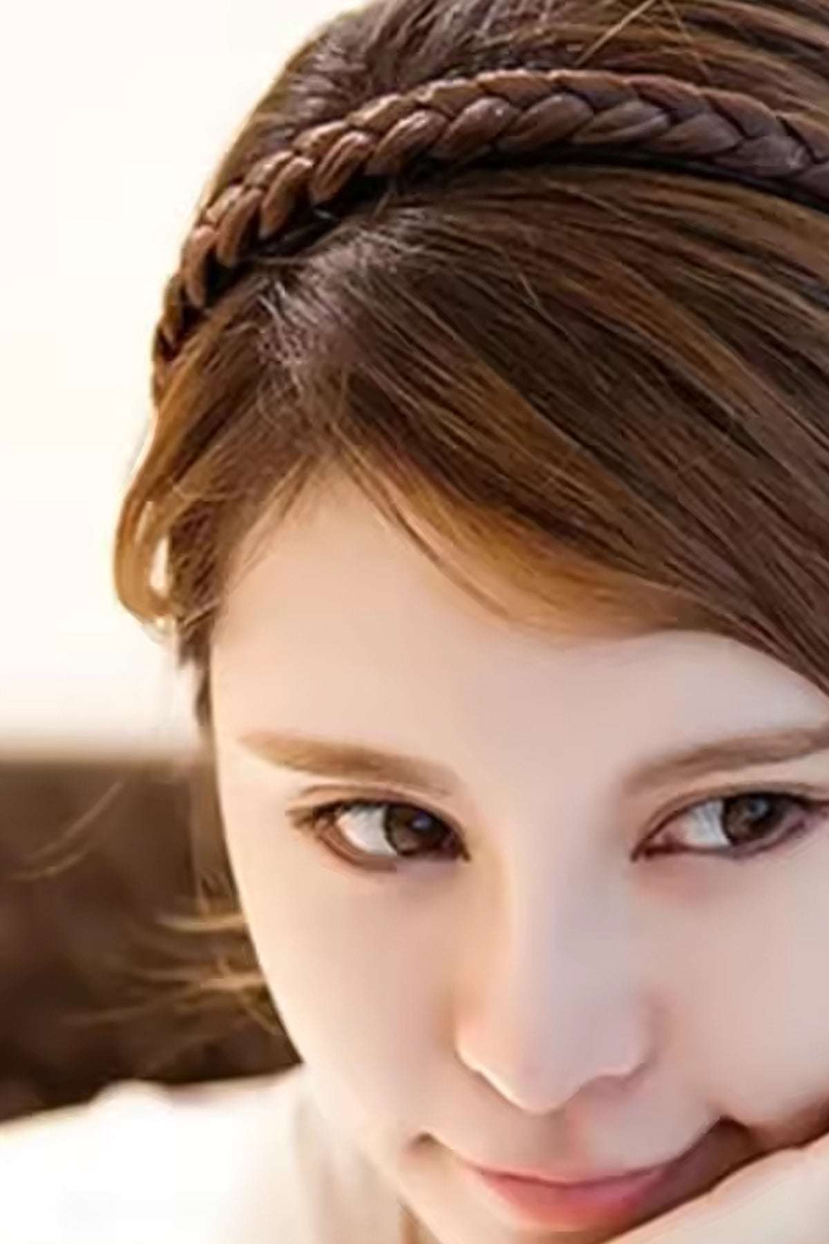 Saç Örgülü Kadın Taç, Örgülü Taç, Saç Görünümlü Taç Saç Aksesuar Kahverengi Ince - Indirimsepeti