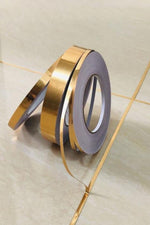 Fayans Arası Şerit Dekoratif Yapışkan Dekor Su Geçirmez Sızdırmaz Altın Bant Kaplama - Indirimsepeti