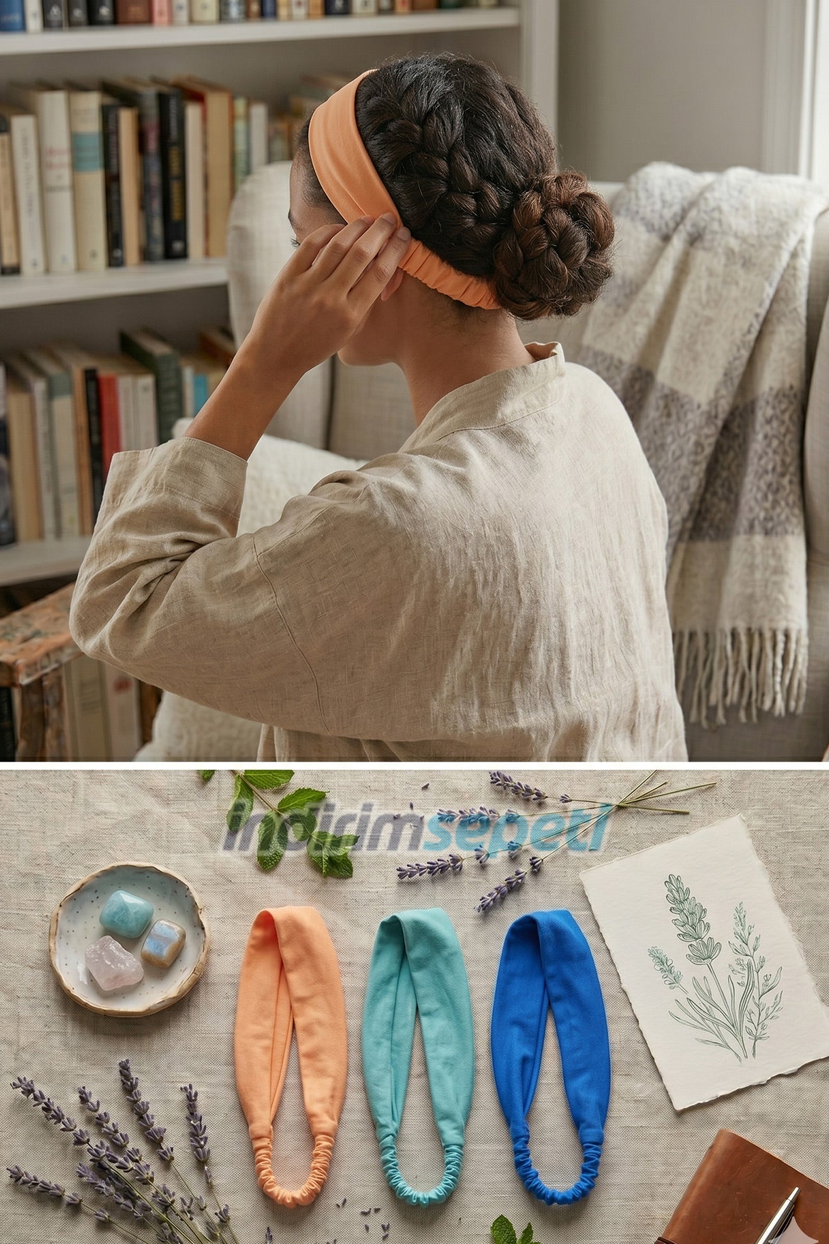 Lastikli Bandana 3’lü Set Pamuklu Esnek Saç Bandı – Model 15 Makyaj ve Cilt Bakım Bandana Çağla Yeşil,Tuurncu,Mavi - indirimsepeti