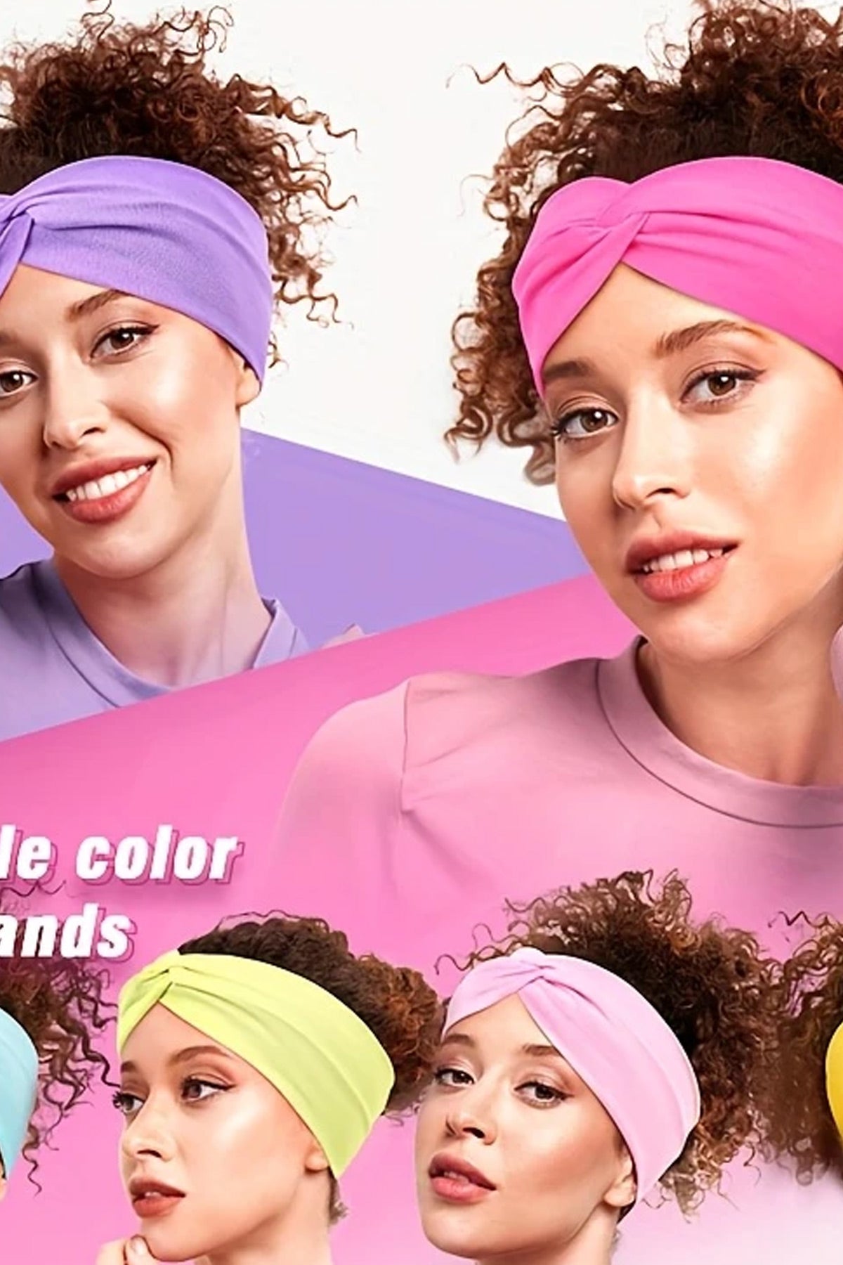 Çapraz Makyaj Yıkama Deniz Sahil Gezi Saç Bandı  Saç Bant Polyester Açık Pembe - Indirimsepeti