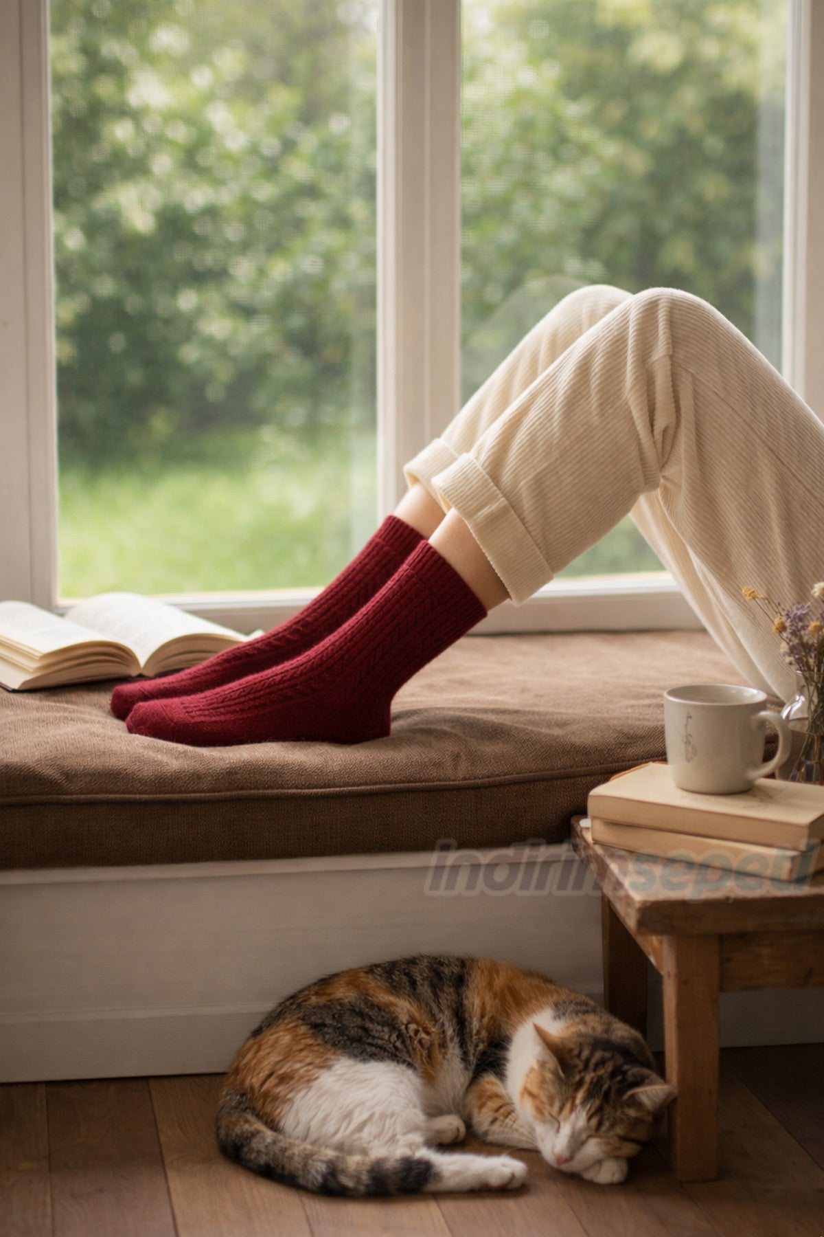 Kadın Örgü Soket Çorap – Yumuşak Dokulu, Sıcak Tutan, Günlük Rahat Ev & Dış Mekan Çorabı