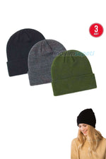 Bere Triko Örme Bay Bayan Katlamalı Sonbahar Kış Basic Siyah,Haki,Gri 3'lü Set - Indirimsepeti