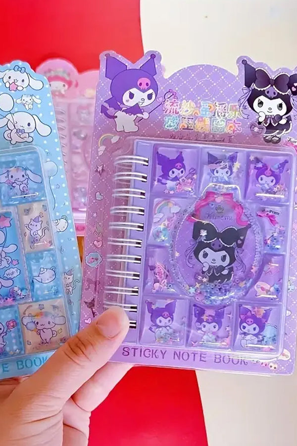 Sanrio Kawaii kuromi my melody cinna içi sulu kapaklı mini defter okul öncesi öğrenci hediyesi 1adet