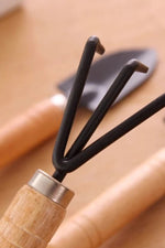 Ahşap Saplı Metal Uçlu 3 Parça Mini Tırmık ve Kürek Çiçek Bitki Fidan Dikim Çapalama Hobi Bakım Seti - Indirimsepeti