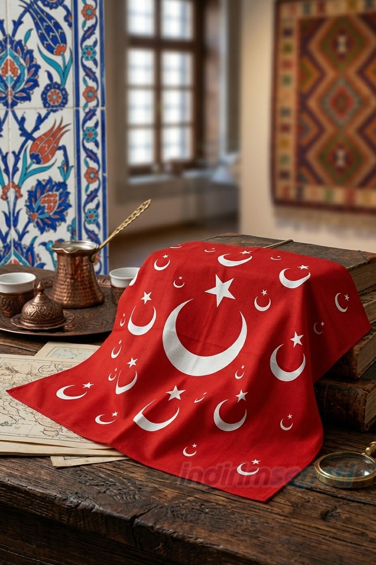 Ayyıldız Pamuk Kumaş Bandana Fular - Kırmızı Bandana Türk Bayrağı Temalı - 23 Nisan, 29 Ekim, 19 Mayıs - indirimsepeti