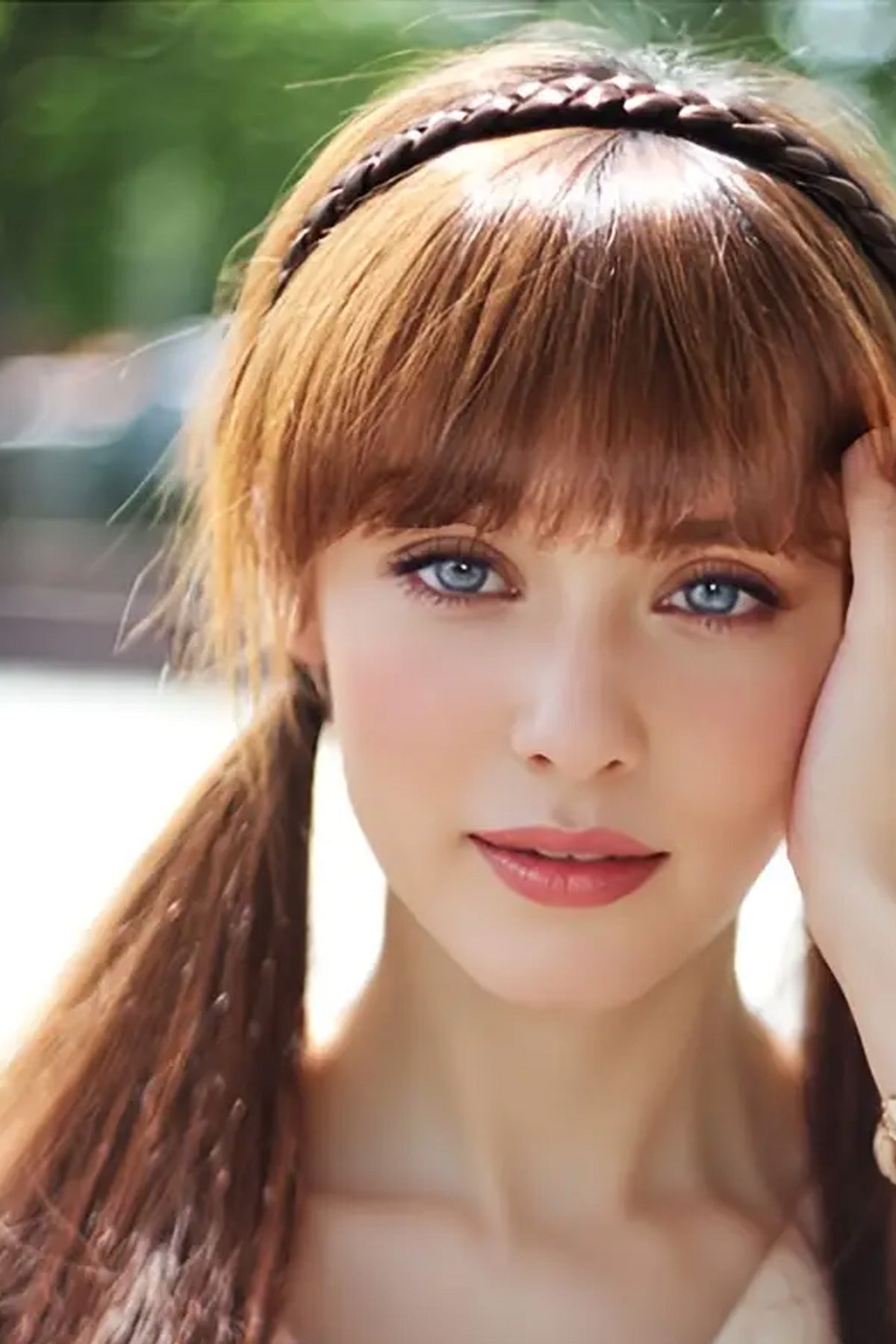 Saç Örgülü Kadın Taç, Örgülü Taç, Saç Görünümlü Taç Saç Aksesuar Koyu Kahve 2cm - Indirimsepeti