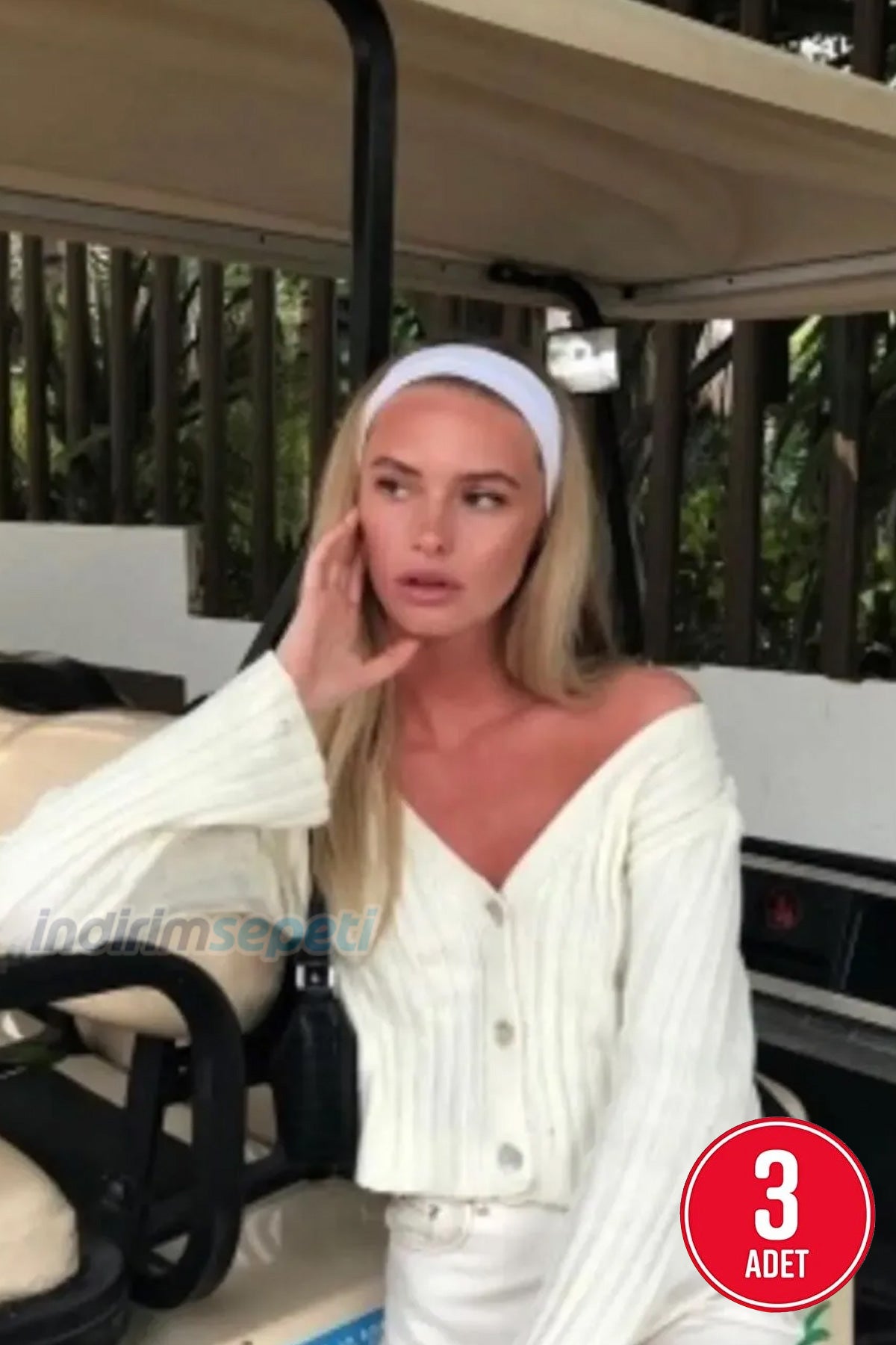 Kadın Beyaz Saç ve Spor Bandı Esnek Pamuklu Saç Aksesuar Saç Bandı 3 Adet - Indirimsepeti