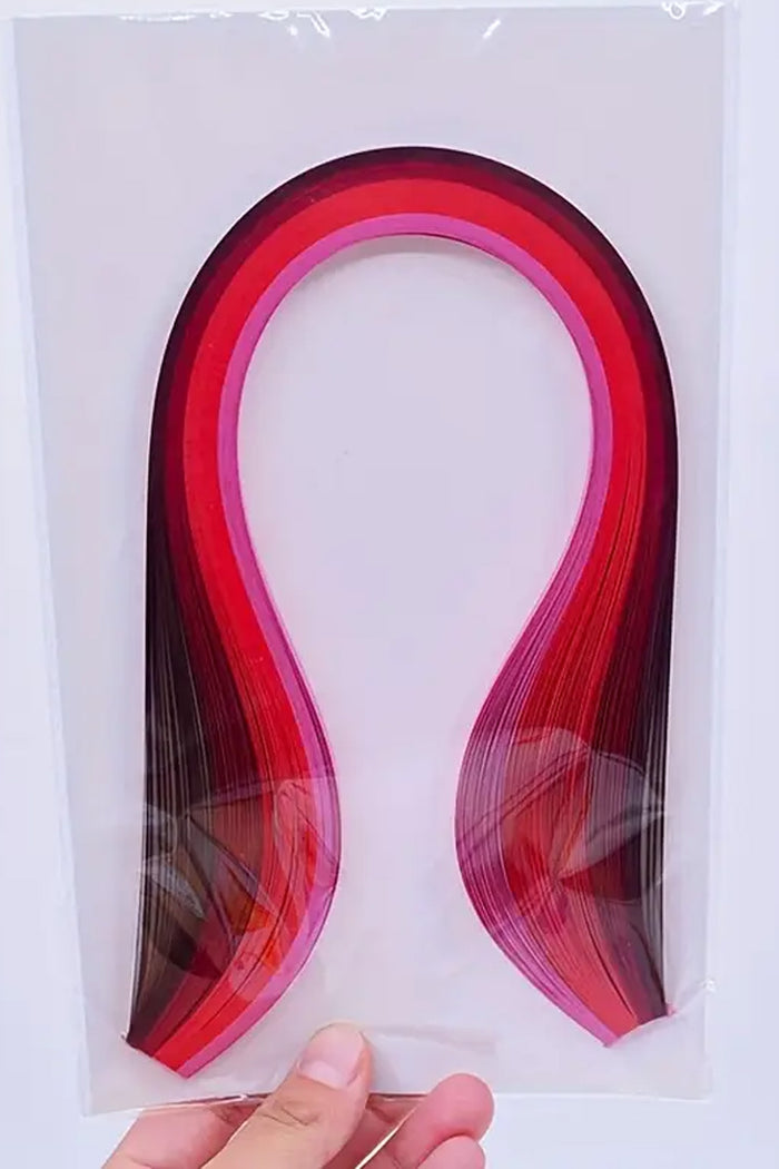 Quiling 100 adet Kağıt | 0.48cm*38.99cm - El Sanatları Kağıt Katlama, Kıvırma Sanatı, Quilling Kırmızı - Indirimsepeti
