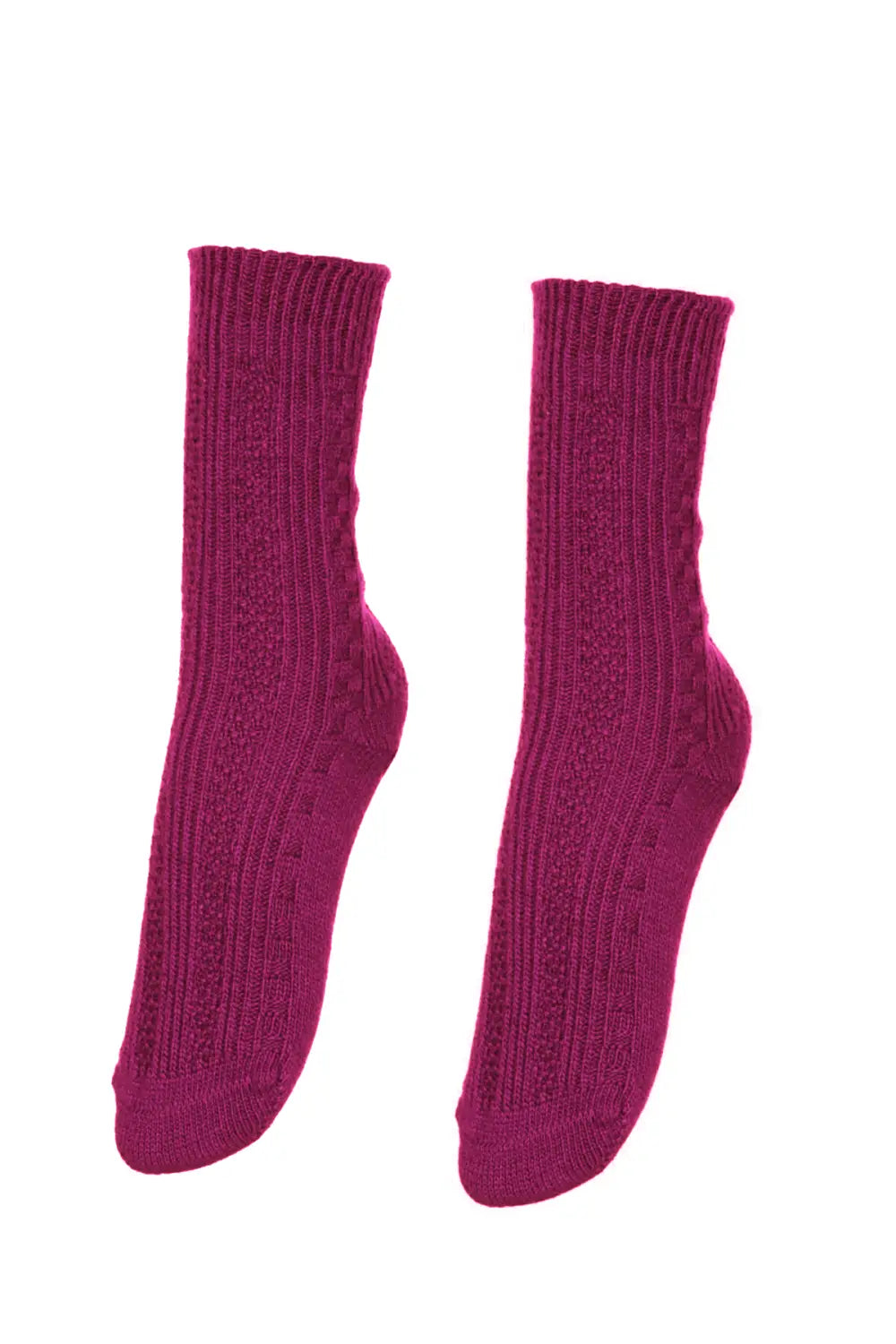 Kadın Örgülü Soket Dikişsiz Yünlü Çorap Kışlık Uyku Gündelik Çorabı Soft Touch 36 - 40