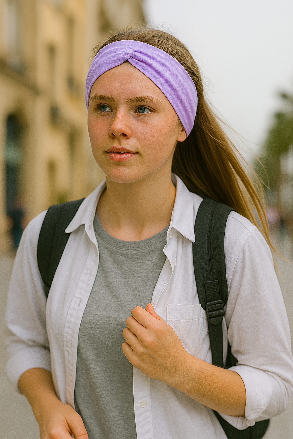 Çapraz Makyaj Yıkama Deniz Sahil Gezi Saç Bandı Saç Bant Polyester Lila - Indirimsepeti