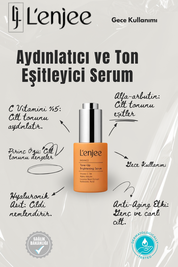 Aydınlatıcı Ve Ton Eşitleyici Serum | Tone-up Brightening Serum (VITAMIN C %5,ALPHA ARBUTİN) - Indirimsepeti