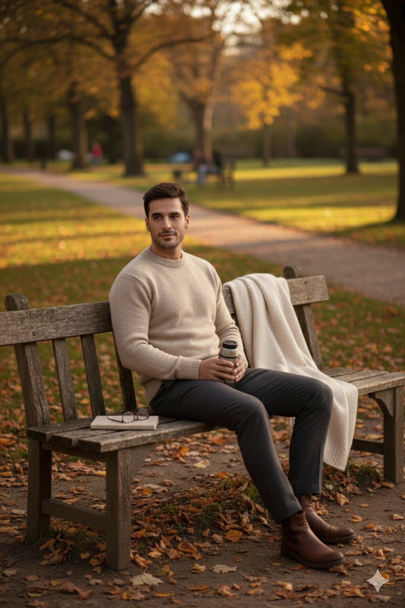 Erkek Kısa Kollu Krem Yün Atlet– %75 Yün %25 Akrilik, 4 Mevsim Nefes Alan Rahat içlik Fanila