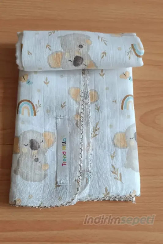 Çok Amaçlı Müslin Örtü Ayıcıklı 80x90 Cm Bebek Yeni Doğan Müslin Battaniye Müslin Bez - Indirimsepeti