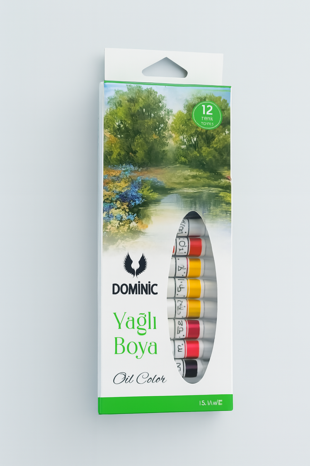 12 Renk 9 ml Yağlı Boya Seti  Küçük Tüpler, Büyük Hayaller