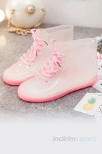 Ayakkabı Trend Şeffaf Bayan Gezi Tur Etkinlik Yağmur Ayakkabısı Kauçuk  PVC Yağmur Çizme - Indirimsepeti