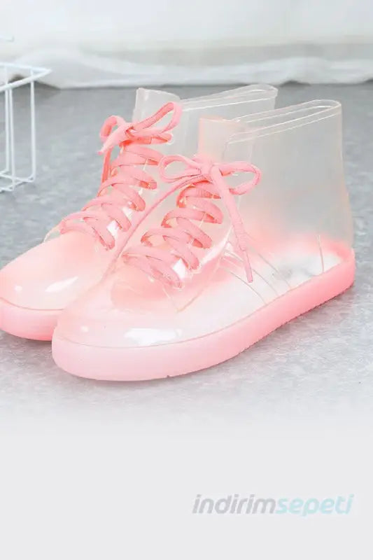 Ayakkabı Trend Şeffaf Bayan Gezi Tur Etkinlik Yağmur Ayakkabısı Kauçuk  PVC Yağmur Çizme - Indirimsepeti