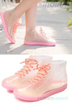 Ayakkabı Trend Şeffaf Bayan Gezi Tur Etkinlik Yağmur Ayakkabısı Kauçuk  PVC Yağmur Çizme - Indirimsepeti