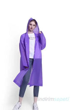 Bayan Yağmurluk Kapüşonlu Pembe Mor - Indirimsepeti