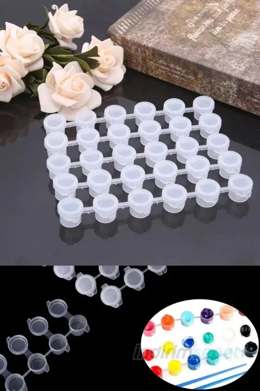 Plastik Kapaklı Boş Şerit Boya Kabı 3 ml 6 x 10  Adet - Indirimsepeti