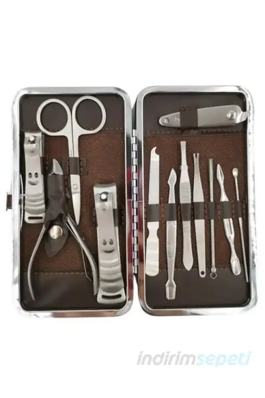 Çantalı Manikür Pensi Profesyonel Ve Manikür Pedikür Seti 13 Parça Tırnak Eti Itici Ve Cımbız - Indirimsepeti