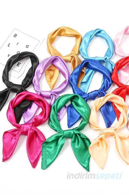 Fular Bandana Saten Kumaş Anma Etkinlik Kutlama Özel Dikim Turkuaz - Indirimsepeti