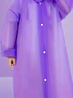 Yağmurluk Çocuk Su Rüzgar Geçirmez Yağmurluk Mor