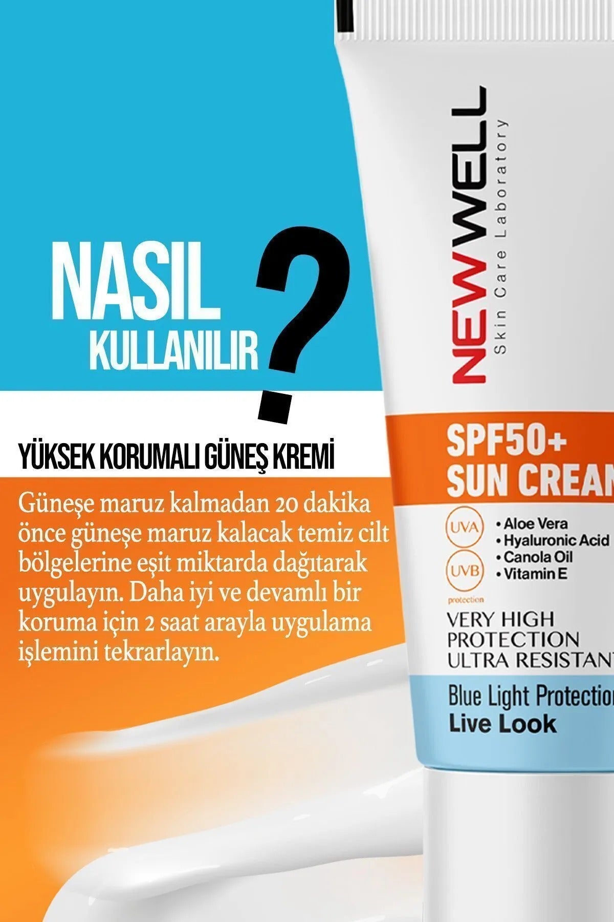 Güneş Kremi Yüksek Koruma Spf 50+ Aloe Vera - Indirimsepeti