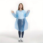 Yağmurluk Kullan At  Mavi Poşet Yağmurluk Unisex  Şeffaf Toz Yağmur Su Koruyucu