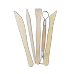 Ebeşuar Seti 5 Li 15 cm 1 Paket Ahşap Modelaj Modelleme Aletleri Seramik Kil ve Heykel Modelaj Kalemi