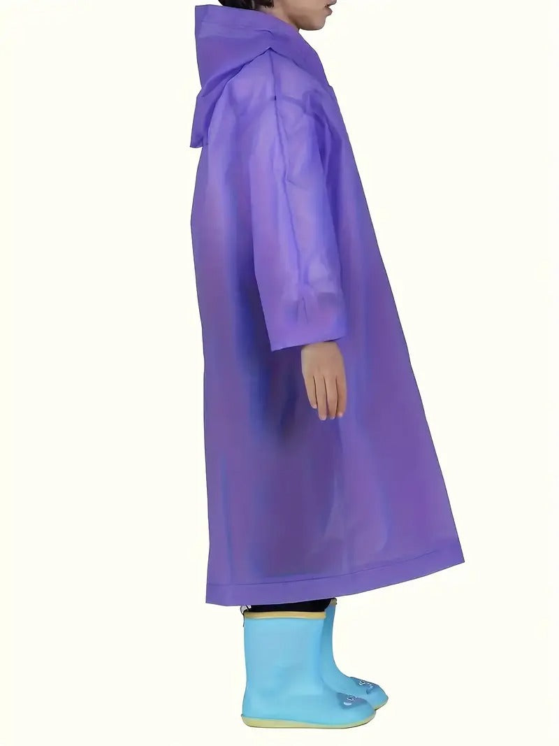 Yağmurluk Çocuk Su Rüzgar Geçirmez Yağmurluk Mor