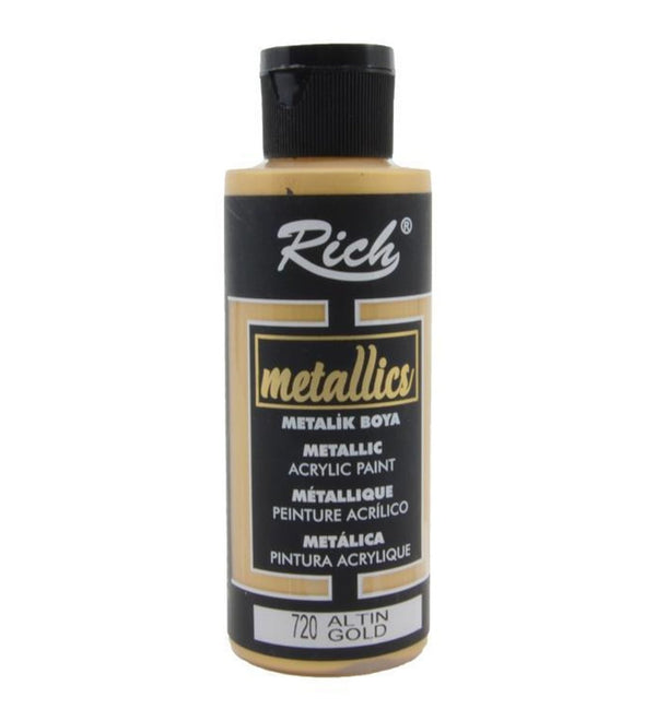 Rich Metalik Akrilik Boya Altın 120ml