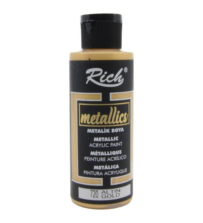 Rich Metalik Akrilik Boya Altın 120ml