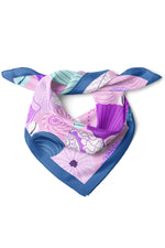 Deniz Kabuğu Desenli Saten Bandana 50x50 cm | Yazlık Çanta Aksesuarı & Boyun Fuları Şık Tasarım - indirimsepeti