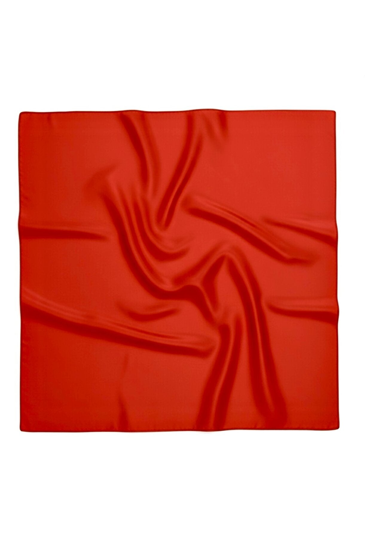 Kırmızı Parlak Saten Fular 50×50 cm – Şık Bandana & Eşarp | 23 Nisan, 29 Ekim, 19 Mayıs Etkinlikleri