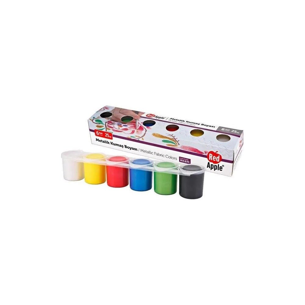 Kumaş Boyası 6 Renk 6x25 ml - indirimsepeti