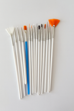 Fırça Seti 16’lı Beyaz & Mavi Saplı Çok Amaçlı Sanatsal ve Nail Art sanat ve güzellik amaçlı çok yönlü fırçalar