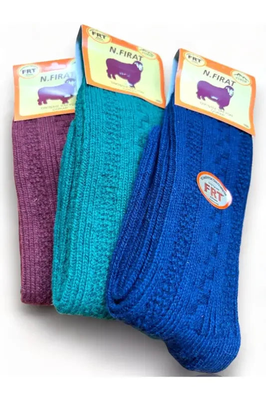 Kadın Örgülü Soket Dikişsiz Yünlü Çorap Kışlık Uyku Gündelik Çorabı 36 - 40 - Indirimsepeti