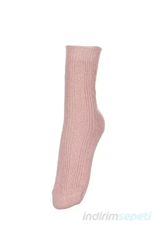 Kadın Örgülü Soket Dikişsiz Yünlü Çorap Kışlık Uyku Gündelik Çorabı Soft Touch 36 - 40 - Indirimsepeti