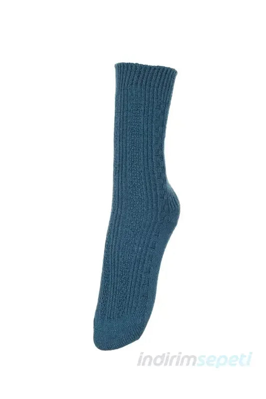 Kadın Örgülü Soket Dikişsiz Yünlü Çorap Kışlık Uyku Gündelik Çorabı Soft Touch 36 - 40 - Indirimsepeti