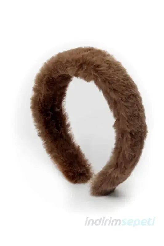 Kadın Teddy Tüylü Pelüş Taç Saç Bandı Geniş Taç - Indirimsepeti